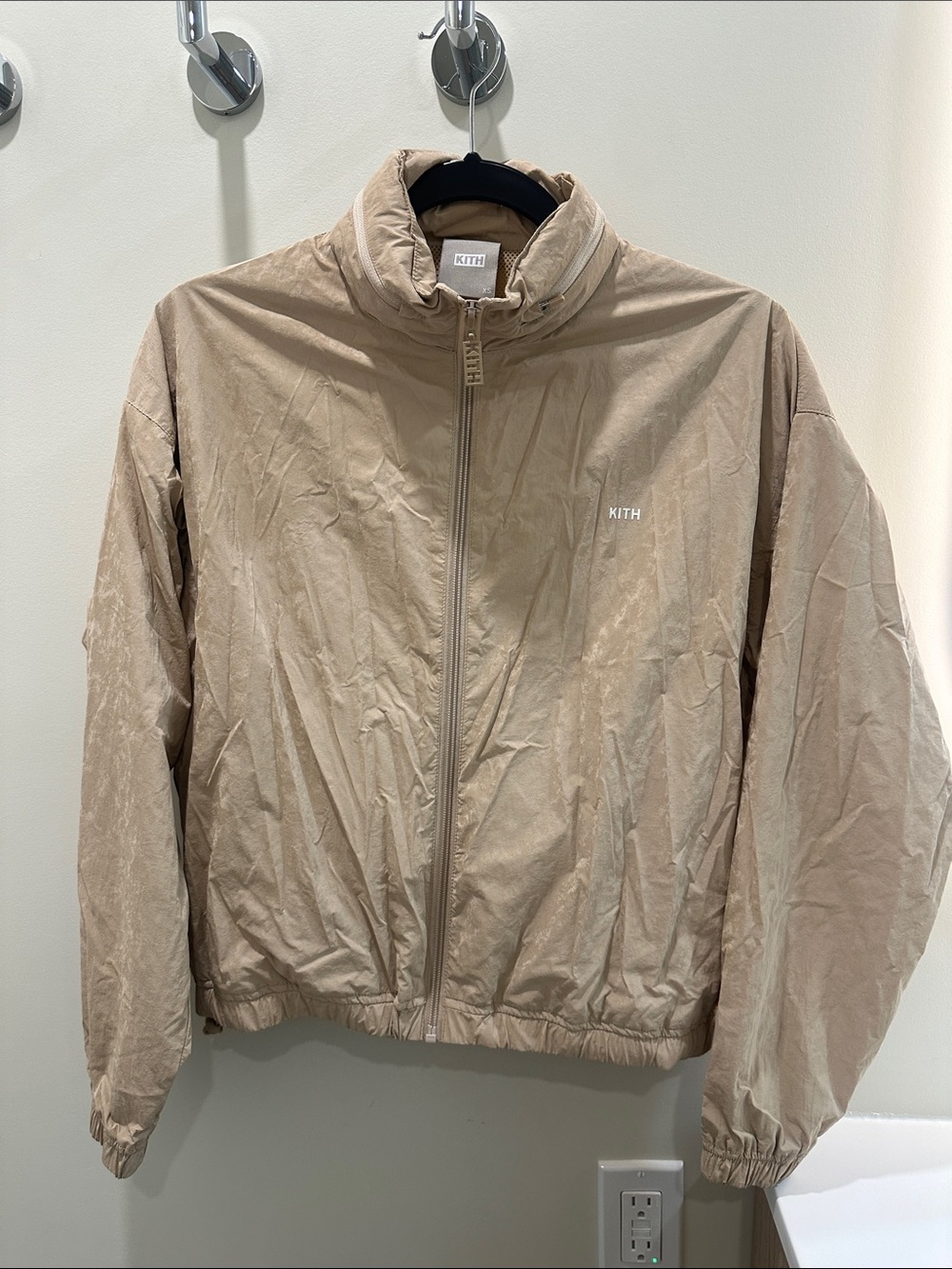 Kith women’s Beige Lightweight Zip-Up Jacket